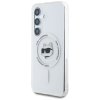 Etui Karl Lagerfeld Button Choupette     Head Printed Logo MagSafe do Samsung Galaxy S25+ biały