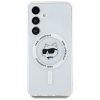 Etui Karl Lagerfeld Button Choupette     Head Printed Logo MagSafe do Samsung Galaxy S25+ biały