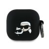 Karl Lagerfeld KLA4RUNKCHK AirPods 4     cover czarny/black Silicone Karl&Chaupette Head 3D