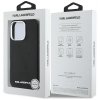 Etui Karl Lagerfeld Saffiano Full        Wrapped Elongated Metal Logo MagSafe do iPhone 16 Pro czarny