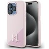 Etui Karl Lagerfeld Silicone Shadow      Metal Initial MagSafe do iPhone 15 Pro różowy
