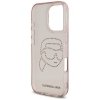 Etui Karl Lagerfeld IML Rhinestones Karl Head do iPhone 16 Pro Max różowy