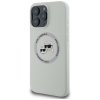 Etui Karl Lagerfeld Silicone Double      Heads And Circle MagSafe do iPhone 16 Pro beżowy