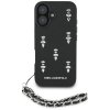 Etui Karl Lagerfeld Saffiano Crystals    w/Chain do iPhone 16 czarny