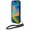 Etui Karl Lagerfeld Saffiano Crystals    w/Chain do iPhone 16 Pro czarny