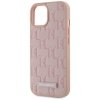 Etui Karl Lagerfeld Leather Monogram     Metal Logo MagSafe do iPhone 15 różowy
