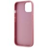 Etui Karl Lagerfeld Wrinkled Metal       Signature do iPhone 15 różowy