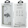 Etui Karl Lagerfeld IML Glitter Karl &   Choupette Sketch Logo MagSafe do iPhone 17 przezroczysty