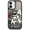 Etui Karl Lagerfeld Liquid Glitter       Choupette Logo MagSafe do iPhone 17 czarny