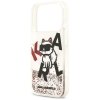 Etui Karl Lagerfeld Liquid Glitter       Choupette Logo MagSafe do iPhone 17 Pro przezroczysty