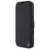 Mercedes MEBKP16S23RBGVK iPhone 16 6.1  czarny/black bookcase Leather Wood Imitation