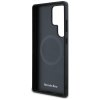 Etui Mercedes Leather Debossed Lines     MagSafe do Samsung Galaxy S25 Ultra niebieski