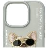 Nimmy etui iPhone 15 Pro Max 6.7        szary/gray Glasses Cool Dog