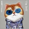 Nimmy etui iPhone 15 Pro Max 6.7        szary/gray Glasses Cool Cat