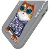 Nimmy etui iPhone 16 6.1 szary/gray     Glasses Cool Cat