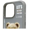 Nimmy etui iPhone 16 Pro 6.3 szary/gray Cool&Cute 2.0 Bear