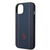 US Polo USHCP14SPFAV iPhone 14 / 15 / 13 6,1 granatowy/navy blue Leather Stitch