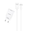 USAMS Ład. siec. 1xUSB T21 USB-Cbiały/white 2,1A Fast Charging T21OCTC01