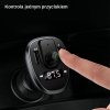 USAMS Zestaw głośnomówiący C21z transmiterem FM, Bluetooth 5.0, MP3, 2xUSB 3,4A czarny/black CC115GC01 (US-CC115)