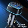 USAMS Ład. sam. 2xUSB+1xUSB-C C24 80W(only head) Fast Charge czarny/black CC126TC01 (US-CC126)