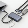 USAMS Adapter HUB 4w1 2xUSB 2.0/USB 3.0/ USB-C szary/dark grey SJ627HUB01 (US-SJ627)