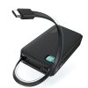 USAMS Powerbank ze zwijanym kablem USB-CRetractable 10000 mAh PD 20W Fast Charge XY Series czarny/black 10KCD22401(US-CD224)