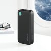 USAMS Powerbank ze zwijanym kablem USB-CRetractable 10000 mAh PD 20W Fast Charge XY Series czarny/black 10KCD22401(US-CD224)