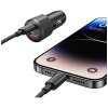 Ładowarka samochodowa USAMS YT Series    CC283 60W 1xUSB-A 1xUSB-C czarny