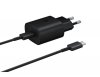 Samsung Super Szybka Oryginalna Ładowarka PD (25W) USB-C Czarna EP-TA800XBE) A70 A53 A52 A52s A90 S10 5G Note 10 M51 S20 S20+ S20 ULTRA S21 S21+ S21 ULTRA S22 S22+ S22 Ultra, S23 S23+ S23 ULTRA