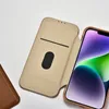 DUPLIKAT: iCarer CE Premium Leather Folio Case skórzane etui iPhone 14 z klapką magnetyczne MagSafe brązowy (WMI14220713-BN)