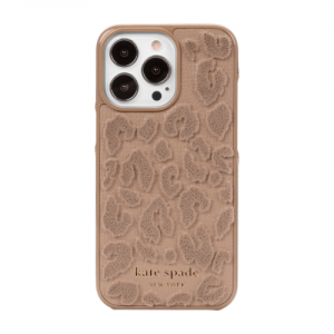 Kate Spade New York Wrap - etui ochronne do iPhone 13 Pro (Leopard Flocked Light Fawn)