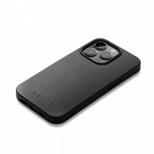 Mujjo Full Leather Case - etui skórzane do iPhone 14 Pro kompatybilne z MagSafe (czarne)