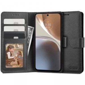 OTWIERANE KSIĄŻKOWE ETUI FUTERAŁ TECH-PROTECT  WALLET MOTOROLA MOTO G32 BLACK