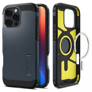 ETUI SPIGEN  TOUGH ARMOR MAG MAGSAFE IPHONE 16 PRO METAL SLATE