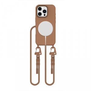 ETUI TECH-PROTECT  MAGNECKLACE MAGSAFE IPHONE 16 PRO CHOCOLATE BROWN