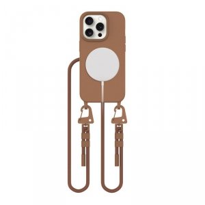 ETUI TECH-PROTECT  MAGNECKLACE MAGSAFE IPHONE 15 PRO CHOCOLATE BROWN