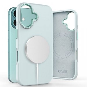 ETUI PLECKI CASE TECH-PROTECT  SILICONE PURE MAGSAFE IPHONE 16 SKY BLUE
