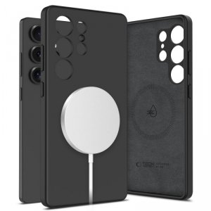 ETUI PLECKI CASE TECH-PROTECT  LIQUID SILICONE MAGSAFE SAMSUNG GALAXY S25 ULTRA BLACK