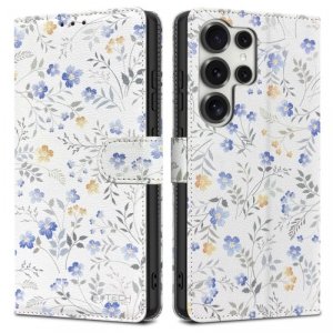 OTWIERANE KSIĄŻKOWE ETUI FUTERAŁ TECH-PROTECT  WALLET SAMSUNG GALAXY S25 ULTRA SPRING FLOWERS