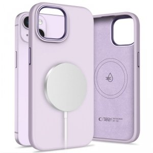 ETUI PLECKI CASE TECH-PROTECT  SILICONE PURE MAGSAFE IPHONE 14 MAUVE