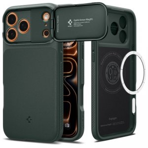 Etui Spigen Optik Armor Mag MagSafe do iPhone 17 Pro Abyss Green (Morska Zieleń)