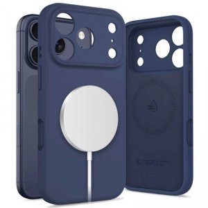 Etui Silikonowe do iPhone 17 Pro Max Tech-Protect Silicone MagSafe – Deep Blue