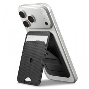 SPIGEN S314-1 SLIM FOLD TRIPOD MAGSAFE UNIVERSAL MAGNETIC CARD HOLDER BLACK