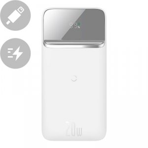 Baseus Magnetic powerbank 10000mAh 20W Overseas Edition biały + kabel USB - USB Typ C (PPCX010202)