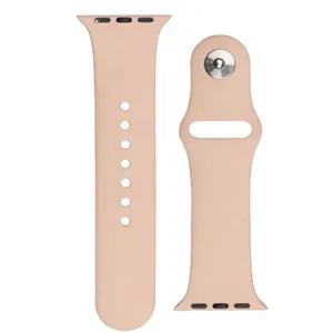 Silikonowa opaska Silicone Strap APS do Apple Watch 42 / 44 / 45 mm pasek bransoleta do zegarka - piaskowa