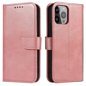 Magnet Case etui Samsung Galaxy A23 5G pokrowiec z klapką portfel podstawka różowe