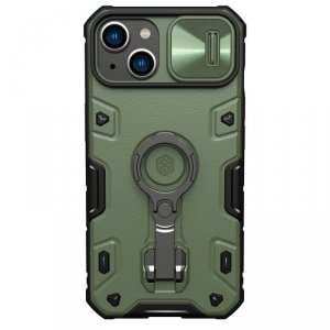 Nillkin CamShield Armor Pro Magnetic Case etui iPhone 14 magnetyczny pokrowiec MagSafe z osłoną na aparat ciemnozielone