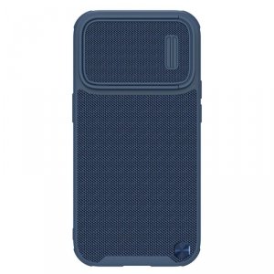 Nillkin Textured S Case etui iPhone 14 Pro Max pancerny pokrowiec z osłoną na aparat niebieski