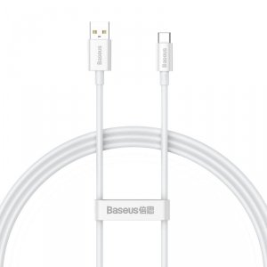 Baseus Superior Series kabel do szybkiego ładowania USB-A - USB-C 100W 480Mb/s 1m biały
