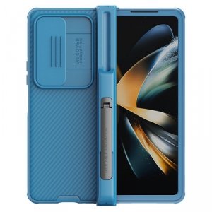 Nillkin CamShield Pro Case (suit) etui Samsung Galaxy Z Fold 4 pokrowiec z osłoną na aparat podstawka niebieskie